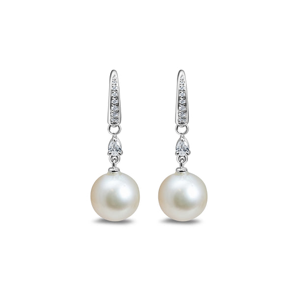 Boucles d'oreilles Pluie d'étoiles fancy Perles - or blanc 18k