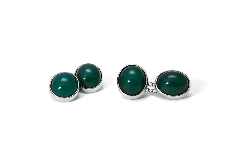 Cufflinks  Jade - or Blanc 18k