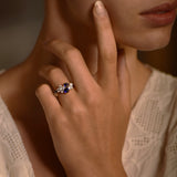 Midnight Sapphire Blossom -  or Jaune 18k