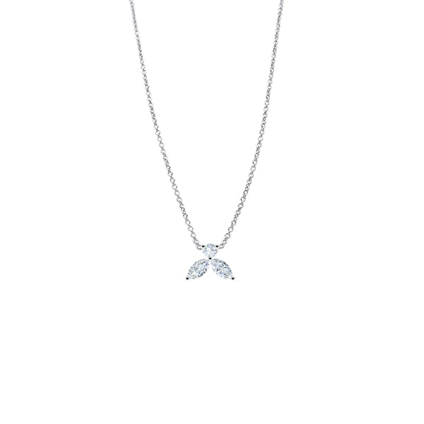 Necklace Solitaire Little Bee Petit - White Gold 18k