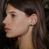 Boucles d'oreilles Little Bees bleues 1.00 carats - or blanc 18k