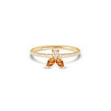 The Fancy Little Bee Saphir orange 0.20 carats - Yellow Gold 18k