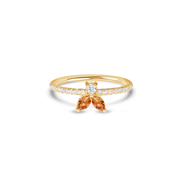 The Fancy Little Bee Saphir orange 0.20 Karat - Gelbgold 18 K