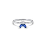 The Fancy Little Bee Saphir bleu 0.20 carats - White Gold 18k