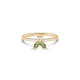 The Fancy Little Bee Tourmaline Vert antique 0.15 carats - Yellow Gold 18k