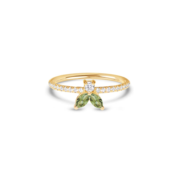 The Fancy Little Bee Tourmaline Vert antique 0.15 Karat - Gelbgold 18 K