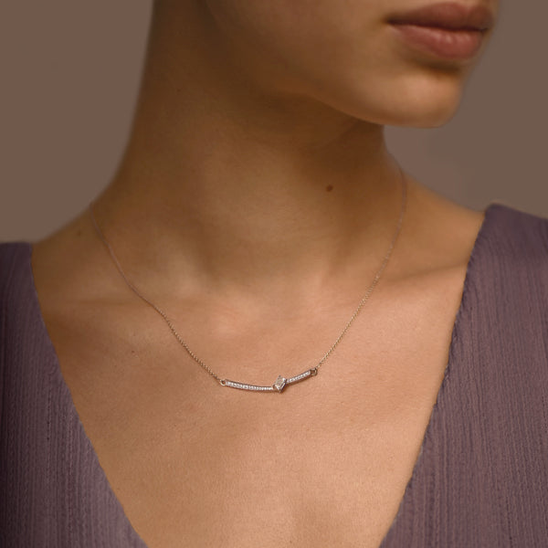 Necklace The Ice Skating Girl 0.75 carats - White Gold 18k 