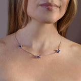 Necklace The Blue Ballet Dancers - White Gold 18k