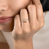 The Fancy Little Bee Saphir orange 0.20 carats - Yellow Gold 18k