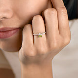 The Fancy Little Bee Tourmaline Vert antique 0.15 carats - Yellow Gold 18k