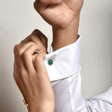 Cufflinks  Jade - or Blanc 18k