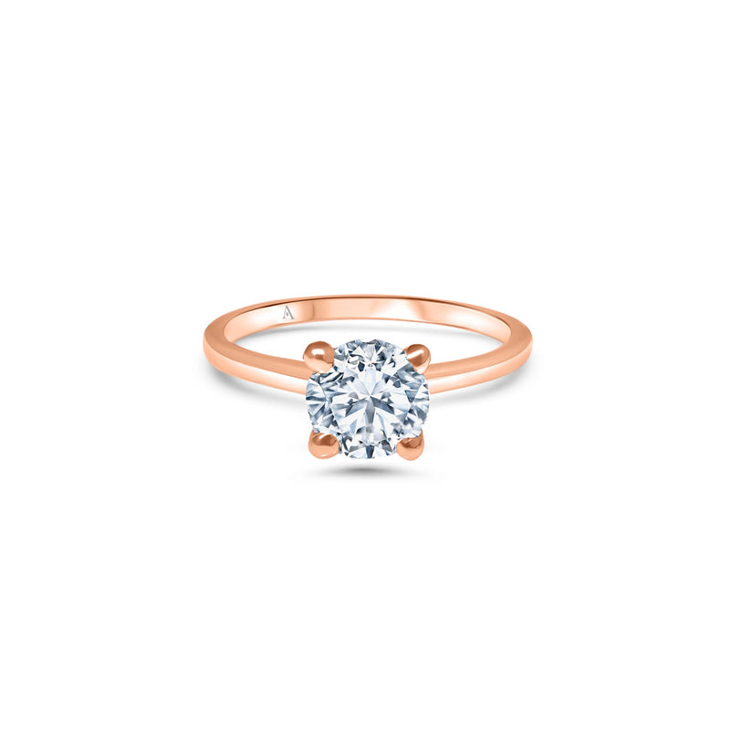 The V-Shape XL 1.00 carats - Red Gold 18k