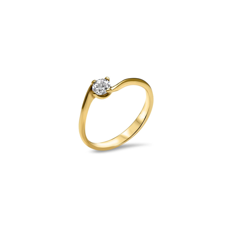 Twist and Shout 0.20 carats - or jaune 18k