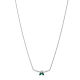 Halskette The Little Bee M Emerald - Weissgold 18 K