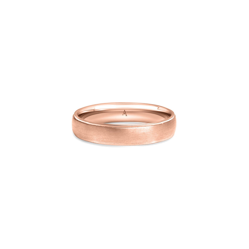 The Two Level Band - Red Gold 18k