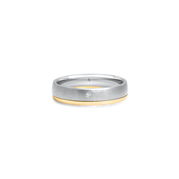The Fancy Overlapping Tracks - White Gold et Yellow Gold 18k