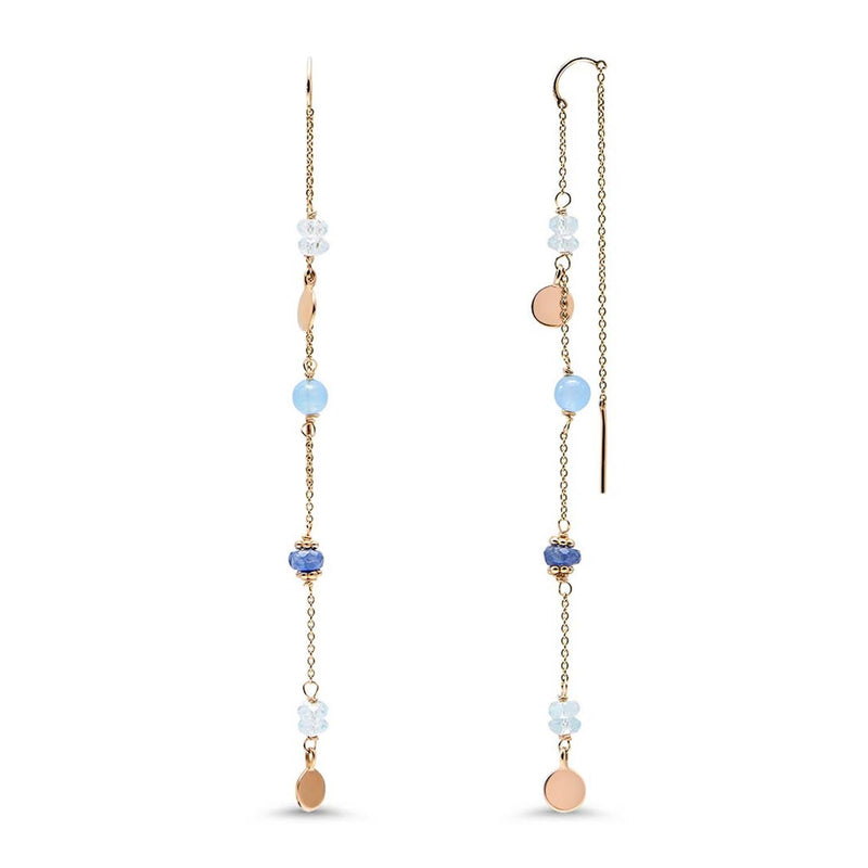 Earrings Océane multicolores - Red Gold 18k