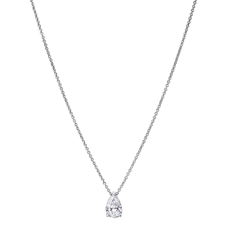 Necklace The Tear of Joy 0.75 carats - White Gold 18k