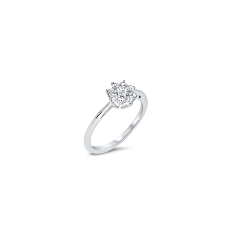 The Little Blooming Flower 0.10 carats - White Gold 18k